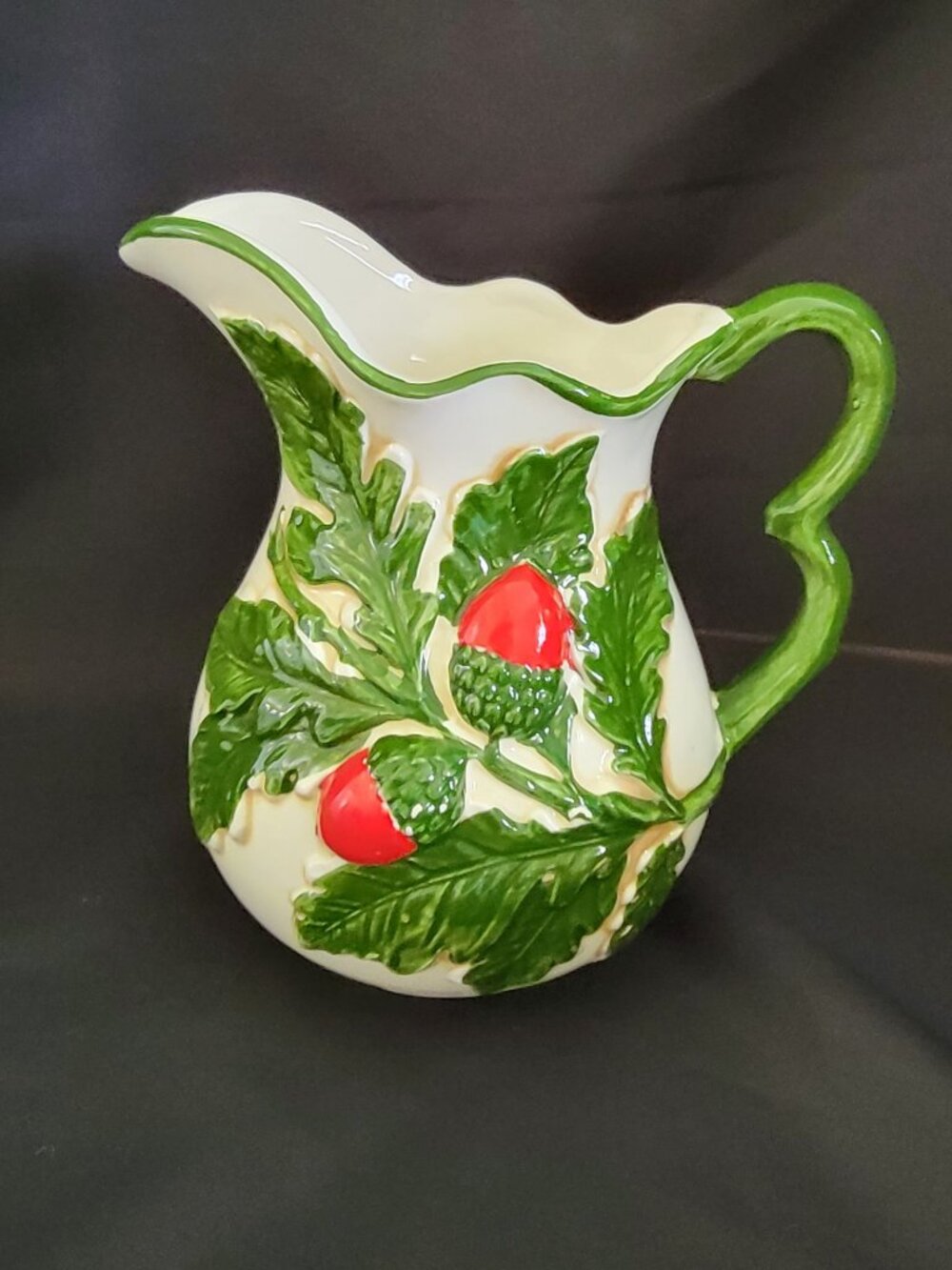 RARE Vintage Relpo Acorn & Oak Leaf Pitcher Planter